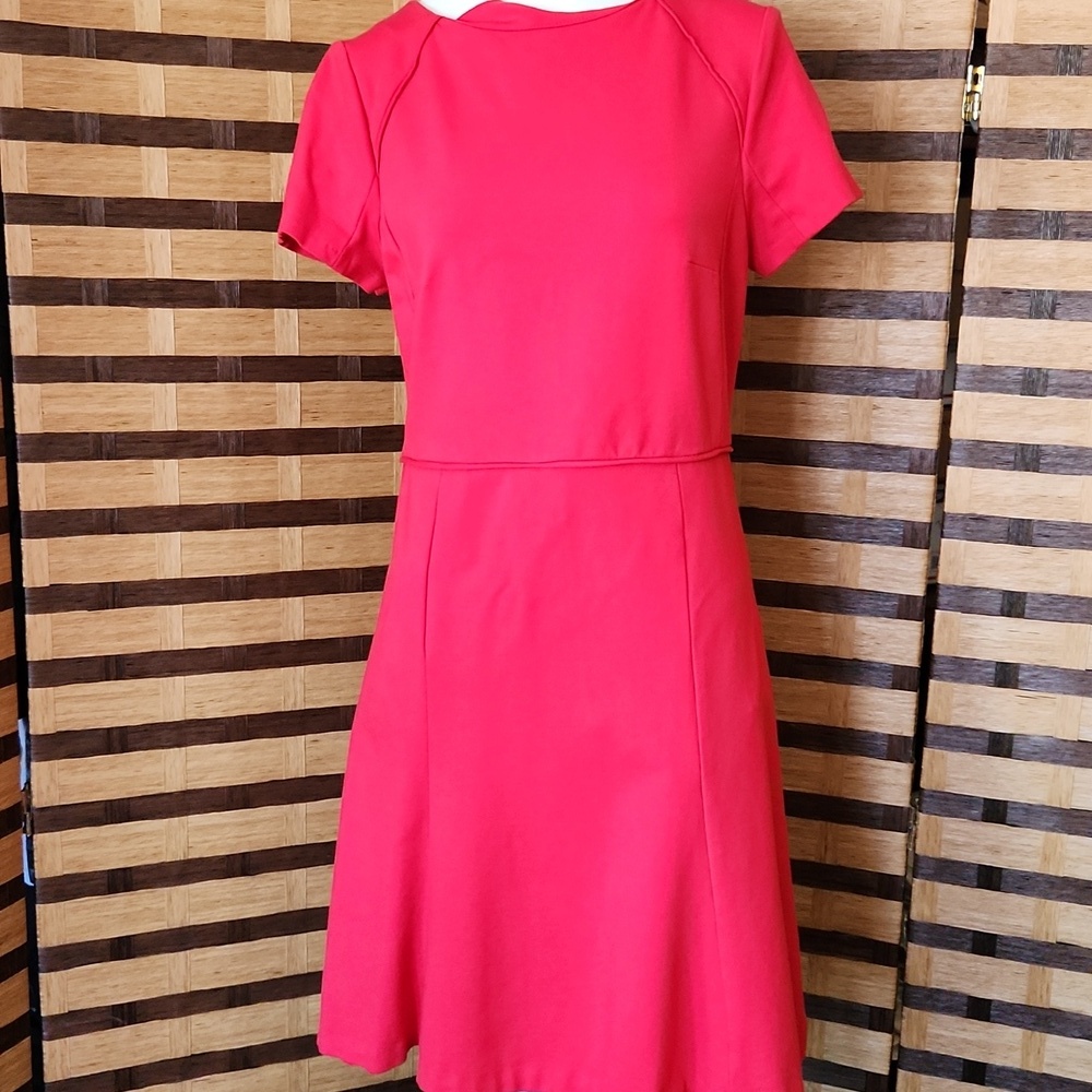 J. Crew red stretch dress